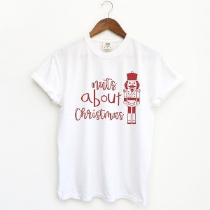 Simply Sage Market Women's Nuts About Christmas Short Sleeve Garment Dyed Tee - 1 of 4