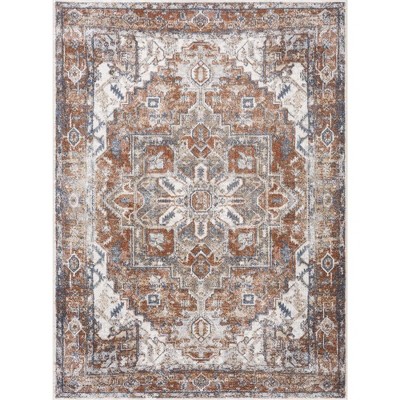 Hauteloom Rust Hera Washable Area Rug