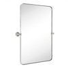 TEHOME Rounded Rectangular Pivoting Metal Framed Wall Mounted Bathroom Vanity Mirror - 4 of 4