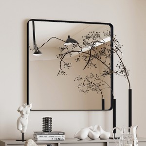 Black Rectangular Bathroom Mirror, Vanity Mirror Dressing Mirror, for Bathroom, Living Room, Bedroom Wall Decor - 1 of 4