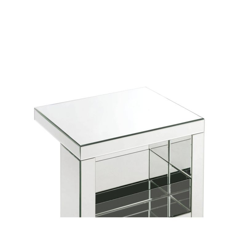 20&#34; Meria Accent Table Mirrored/Clear Glass - Acme Furniture, 4 of 6