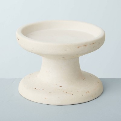 Chunky Ceramic Pillar Holder Natural Cream - Hearth & Hand™ with Magnolia