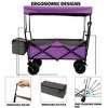 SKRAN 480Lbs Collapsible Wagon with Canopy with Removable  Canopy with All-Terrain Wheels & Mosquito net,for Camping,for Camping, Shopping - 2 of 4