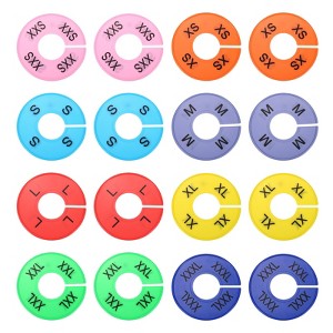 Unique Bargains Reusable Round Clothes Dividers Blank Labels 16 Pcs Colorful - 1 of 4