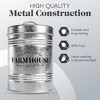 Amici Home Farmhouse Galvanized Canister - 76 oz Gray Metal Canister with Handled Lid, Ideal for Storing Dry Foods and Kitchen Essentials - 3 of 4