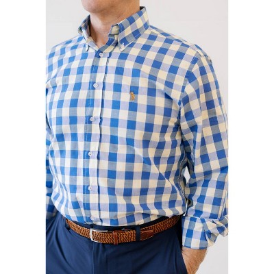 Men's Mellow Maize Check Button Down Shirt - Southern Casanova
