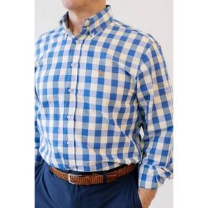 Men's Mellow Maize Check Button Down Shirt - Southern Casanova - 1 of 3