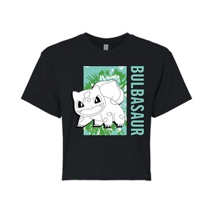 Women's - Pokémon - Tie Dye Bulbasaur Cropped Graphic T-Shirt - 1 of 4