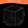 Unique Bargains Square Cube Clear Acrylic Box with Lid for Candy Tiny Jewelry Display - 2 of 4