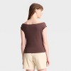 Women's Slim Fit Short Sleeve Off the Shoulder Top - A New Day™ - 2 of 3