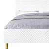 Acme Furniture Gaines 86" King Bed White High Gloss: Faux Shearling, No Box Spring Needed, Tufted Headboard - image 2 of 4