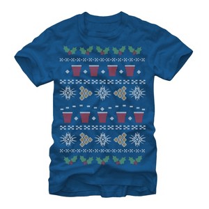 Men's Lost Gods Ugly Christmas Pong T-Shirt - 1 of 4