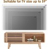 Wooakway 40.6"L 17.8"H 14.2"D Media TV Stand Entertainment Center Storage Cabinet with Sliding Door for TVs up to 59" for Living Room Natural - 4 of 4