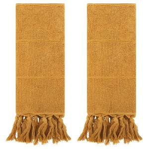 REGALWOVEN Cotton Bathroom Hand Towel with Tassel 14" x 30" 2 Pcs - 1 of 4