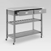 Chloe Stainless Steel Top Kitchen Island Cart - Crosley - image 2 of 4