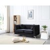 TiramisuBest Stylish Navy Blue Loveseat, Modern Upholstered Sofa Perfect for Contemporary Homes - 3 of 4