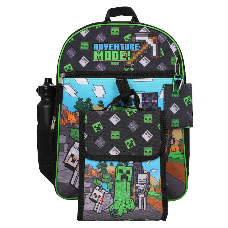 Minecraft Adventure Mode Youth 5-Piece 16" Backpack Set, 2 of 7