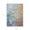 Copper Blue And Artichoke Green Abstract Washable Indoor Outdoor Area Rug - 3 of 4