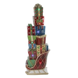 Northlight LED Lighted Commercial Sleigh and Presents Christmas Decoration - 5' - 1 of 2