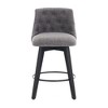 SKRAN 26"  Swivel Upholstered Bar Stool with Stain-Resistant Line&Button Tufted Back Easy Assembly  for Kitchen Island, Cafe or Home Bar - 4 of 4