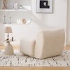 Lyngins Modern Oversized Single Sofa Chair, Ergonomic Accent Chair, Chenille Armchair, No-Assembly Comfy Reading Chair for Bedroom, Apartment, Dorm - 4 of 4