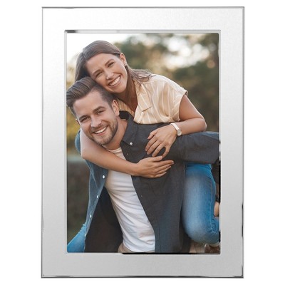 REGALWOVEN Home Room Modern Brushed Aluminum Real Glass Photo Frame 1 Pc