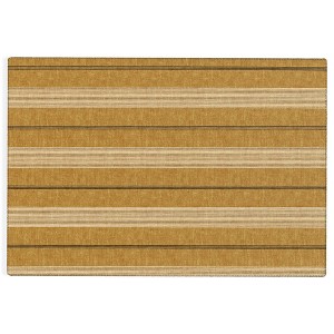 Little Arrow Design Co ivy stripes mustard Rug - Deny Designs - 1 of 3