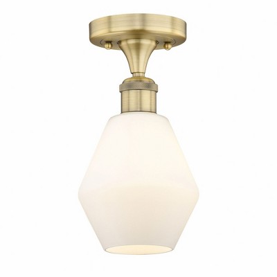 Cindyrella - 1 Light Semi-Flush Mount In Nautiical Style-10.25 Inches Tall and 6 Inches Wide