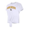 MLB San Diego Padres Women's White Front Knot T-Shirt - 3 of 4