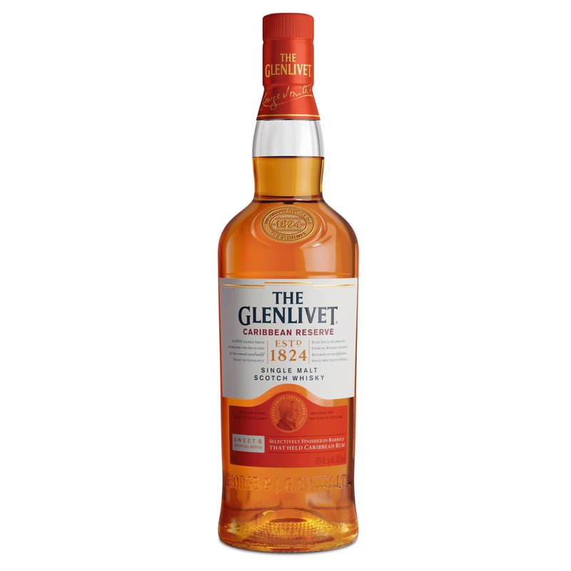 The Glenlivet Caribbean Reserve Single Malt Scotch Whisky - 750ml Bottle, 1 of 9