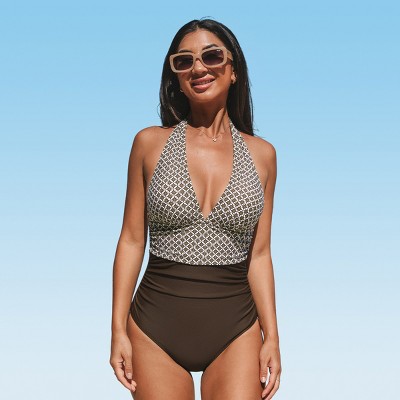 Women's Chic Geometric Print One-Piece Swimsuit - Cupshe