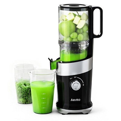 Aeitto Slow Juicer Machines, 4.9" Extra Large Feed Chute Cold Press Juicer for Whole Fruits and Vegetables & Easy Clean