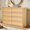 QingMoon Large 8 Drawer Dresser, Wood Storage Dresser with Gold Handles and Sturdy Frame for Living Room, Bedroom - 2 of 4