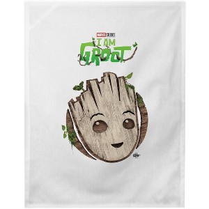 Bioworld I Am Groot Disney+ Baby Groot Face White Dish Towel - 1 of 1