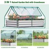 6x3x3 FT Raised Garden Bed with Cover, Galvanized Elevated Planter Box with Open Base & 2 Roll-up Windows, Mini Greenhouse for Vegetable Flower - 4 of 4