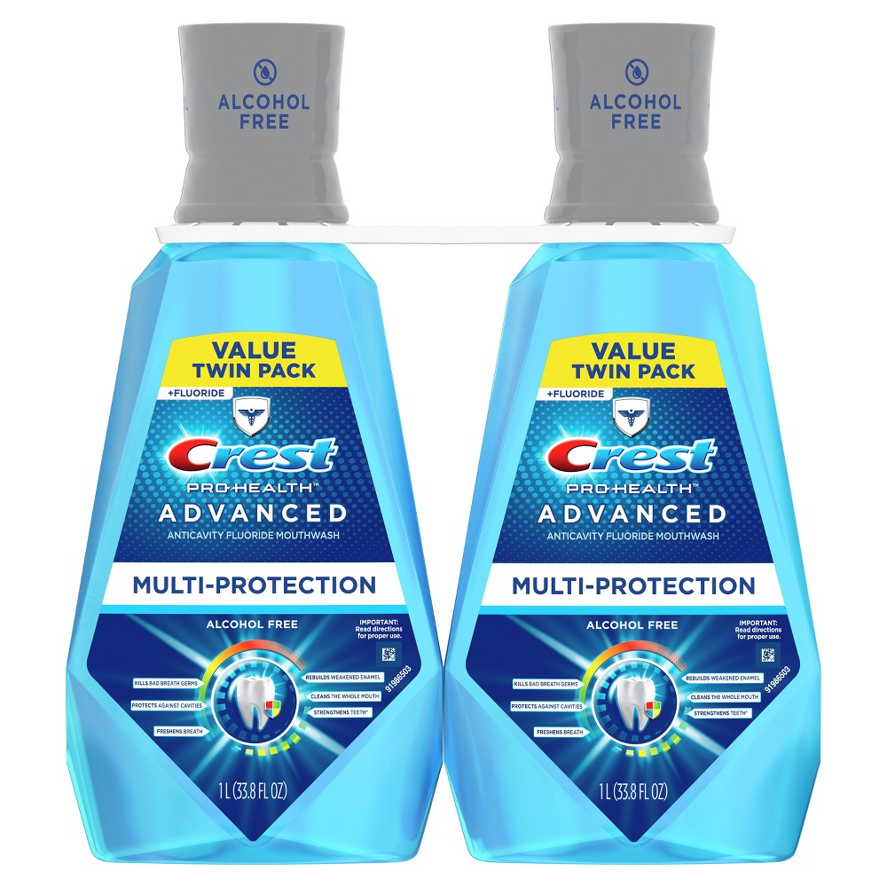 Photos - Toothpaste / Mouthwash Crest Pro-Health Advanced Mouthwash Multi-Protection Fresh Mint - 2pk 