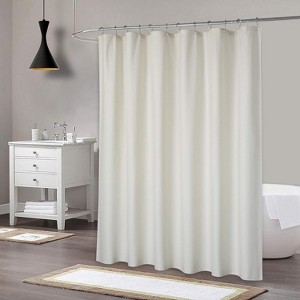 TackView Embossed Pattern Shower Curtain, Microfiber Fabric Shower Liner Waterproof Polyester Fabric - 1 of 4