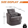 MOONMISS 360 Degree Swivel Barrel Chair,Comfy PU leather Round Accent Sofa Chair,Leisure Arm Chair for Nursery,Hotel,Bedroom,Office - 3 of 4