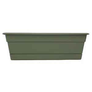 Bloem Dura Cotta Resin Rectangle Window Box Planter with Saucer Tray - 1 of 4