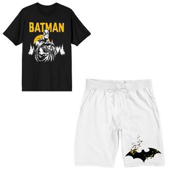 Batman Gotham City Men's Short Sleeve Shirt & Sleep Shorts Set