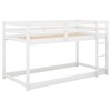 CAVINAS Twin Over Twin Pine Wood Floor Bunk Bed with Slide/Ladder & Guardrails,House Bed Frame for Kids Room,Bedroom - 2 of 4