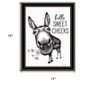 HomeRoots Hello Sweet Cheeks Donkey Black Framed Print Bathroom Wall Art - 3 of 3