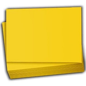 Hamilco Colored Scrapbook Cardstock Paper 4x6 Card Stock Paper 65 lb Cover 100 Pack (Dandelion Yellow) - 1 of 4