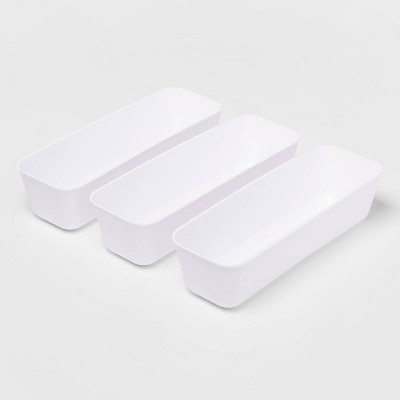 3pk Long Storage Trays White - Room Essentials™