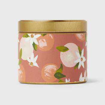 4oz Mini Grab Tin with Patterned Wrap Label Cedarwood Mandarin Candle - Opalhouse™