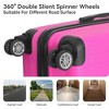 NAYSAYE Luggage ABS Hardshell 3 Piece Set with TSA Lock and Spinner Wheels for Travel, Pink, 21.06"*11.42"*30.12" - 4 of 4