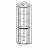 Vynxaria Lighted Corner Curio Cabinet, Elegant Design, Dark Oak Finish, 69.84" H - 4 of 4