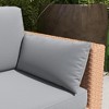 Resenkos 3-Seat Sofa, Outdoor Sectional Furniture, PE Rattan, Brown - 4 of 4