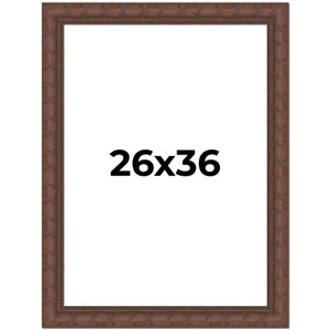PosterPalooza | 26x36 Wide Bamboo Picture Frame, UV Acrylic, 4 Finishes - Brown, Black, Silver, and Natural - 1 of 4