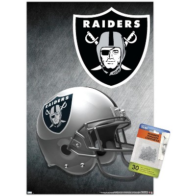 Trends International Nfl Las Vegas Raiders - Neon Helmet 23 Unframed Wall  Poster Print Clear Push Pins Bundle 14.725 X 22.375 : Target